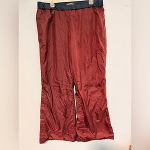 Tommy Hilfiger Burgundy Track Pants with Navy Waistband - Size XXL